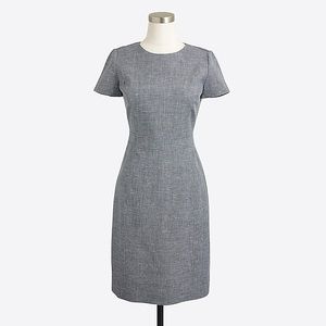 J Crew Cotton-linen dobby dress